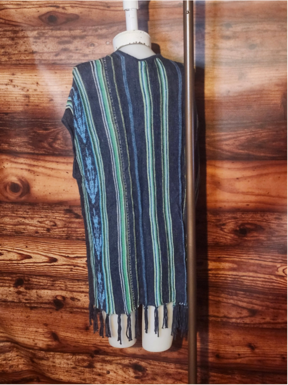 Chaps Denim Knit Vest with Fringe Women's M - Picture 3 of 4